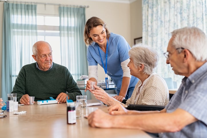 Per Diem nurse talking with patients Per Diem nurse talking with patients